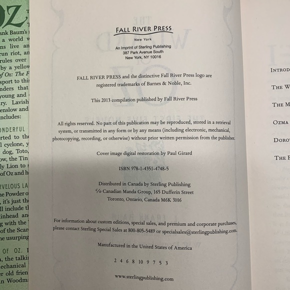 Wizard of Oz. HardBack Book The First 5 Novels - Picture 8 of 10